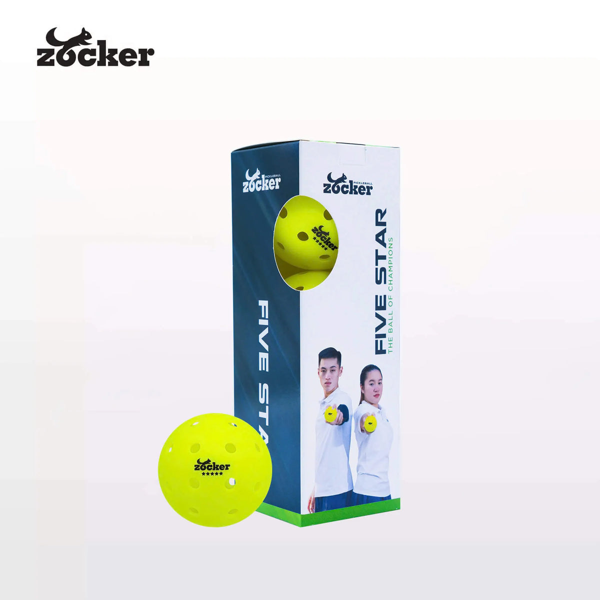 Combo Box of 3 Pickleball Zocker Five Star ZB01 Ball — Zocker Canada